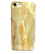Чехол -накладка с краями из силикона "Мраморный желтый" для iPhone 7/8