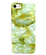Чехол -накладка с краями из силикона  "Мраморный зелёный " для iPhone 7/8