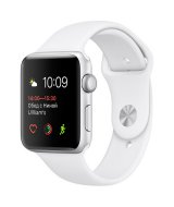 Apple Watch Series 2, 42 мм, Silver with White Sport Band MNPJ2
