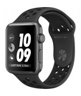 Apple Watch 3 Nike+ Wi-Fi 42 мм алюминий серый космос/антрацитовый, черный (MQL42)