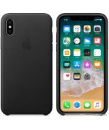 Чехол Apple Leather Case для iPhone X/Xs Black (натуральная кожа)
