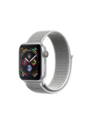 Apple Watch Series 4 (MU652RU/A), 40 мм, корпус из алюминия серебристого цвета, спортивный браслет цвета «белая ракушка»