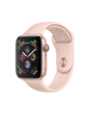 Apple Watch Series 4 (MU6F2RU/A), 44 мм, корпус из алюминия золотого цвета, спортивный ремешок цвета «розовый песок»