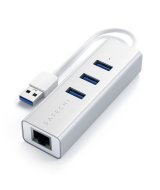 Переходник (адаптер)  для MacBook TYPE-C 2-IN-1 USB 3.0 ALUMINUM 3 PORT HUB AND ETHERNET PORT
