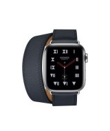 Apple Watch Series 4 GPS + Cellular (MU704), 40mm, корпус из стали, ремешок Hermès Double Tour из кожи Swift цвета Bleu Indigo