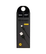 Кабель USB Lightning 1.0м HOCO X6 Khaki чёрн