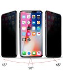 Защитное стекло для iPhone X, XS, 11 Pro полноэкранное антишпион