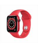 Apple Watch Series 6, 40 мм, корпус из алюминия цвета (PRODUCT)RED, спортивный ремешок красного цвета (M00A3RU-A)
