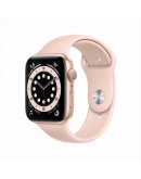 Apple Watch Series 6, 44 мм, корпус из алюминия золотого цвета, спортивный ремешок цвета «розовый песок» (M00E3RU-A)