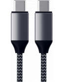 Кабель Satechi 100W USB-C to USB-C (0.25м)для зарядки и передачи данных, Серый, ST-TCC10M