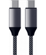 Кабель Satechi 100W USB-C to USB-C (0.25м)для зарядки и передачи данных, Серый, ST-TCC10M