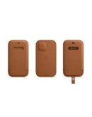 Чехол для Apple iPhone 12 Pro Max Leather Sleeve with MagSafe Saddle Brown
