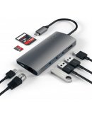Переходник Satechi Aluminum Multi-Port Adapter 4K с Ethernet V2, цвет "Серый космос" (ST-TCMA2M)