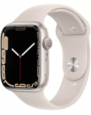 Apple Watch Series 7, 45 мм, корпус из алюминия цвета «сияющая звезда», спортивный ремешок «сияющая звезда» (MKN63)