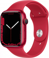 Apple Watch Series 7, 45 мм, корпус из алюминия красного цвета, спортивный ремешок (PRODUCT)RED (MKN93)