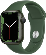Apple Watch Series 7, 41 мм, корпус из алюминия зеленого цвета, спортивный ремешок «зелёный клевер» (MKN03)