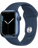 Apple Watch Series 7, 41 мм, корпус из алюминия синего цвета, спортивный ремешок «синий омут» (MKN13)