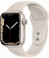 Apple Watch Series 7, 41 мм, корпус из алюминия цвета «сияющая звезда», спортивный ремешок «сияющая звезда» (MKMY3)