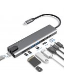 8 портов USB C - многофункциональный адаптер HDTV для MacBook Pro и Type C Windows ноутбуки