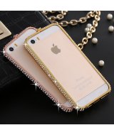 Kisscase Роскошные Алмаз бампер для iPhone 55s металлический корпус со стразами алмаз рамка