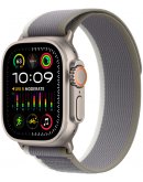 Apple Watch Ultra 2 GPS + Cellular, 49 мм, корпус из титана, ремешок Trail зеленого/серого цвета, размер S/M