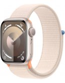 Apple Watch Series 9, 45 мм, корпус из алюминия цвета «сияющая звезда», спортивный ремешок цвета «сияющая звезда»