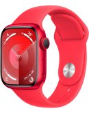 Apple Watch Series 9, 41 мм, корпус из алюминия цвета (PRODUCT)RED, спортивный ремешок цвета (PRODUCT)RED, размер M/L
