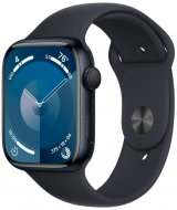 Apple Watch Series 9, 41 мм, корпус из алюминия цвета «тёмная ночь», спортивный ремешок цвета «тёмная ночь», размер M/L