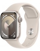 Apple Watch Series 9, 41 мм, корпус из алюминия цвета «сияющая звезда», спортивный ремешок цвета «сияющая звезда», размер M/L