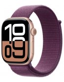 Apple Watch Series 10, 42 мм, корпус из алюминия цвета «розовое золото», спортивный браслет сливового цвета