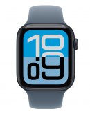 Умные часы Apple Watch SE 3 44 мм (алюминиевый корпус, полуночный/полуночный, спортивный силиконовый ремешок S/M)