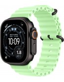 Умные часы Apple Watch Ultra 3 LTE 49 мм (титановый корпус, черный/салатовый, ремешок из эластомера)