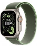 Умные часы Apple Watch Ultra 3 LTE 49 мм (титановый корпус, природный/зелёный, нейлоновый ремешёк размера M/L)