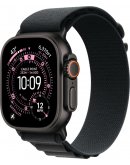 Умные часы Apple Watch Ultra 3 LTE 49 мм (титановый корпус, черный/черный, текстильный ремешёк размера M)